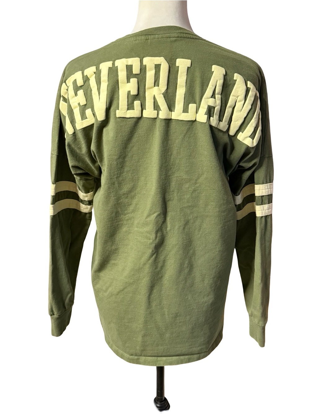 Disney Peter Pan Never Land Hype Spirit Jersey Long Sleeve Shirt Green Small - Picture 4 of 12